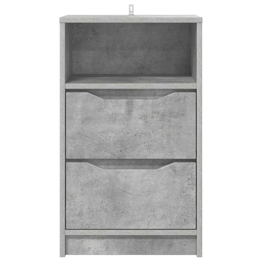 Comodini con cassetto 2 pcs Grigio cemento 40 x 30 x 467 cm | homemem39