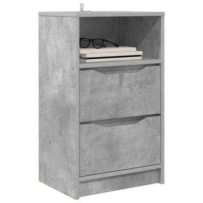 Comodini con cassetto 2 pcs Grigio cemento 40 x 30 x 467 cm | homemem39