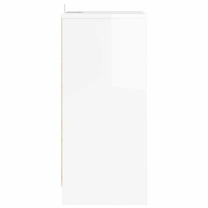 Comodino Bianco Lucido 40 x 30 x 467 cm Legno multistrato | homemem39