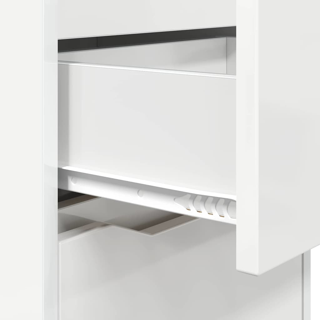 Comodini 2 pcs Bianco Lucido 40 x 30 x 467 cm Legno multistrato | homemem39
