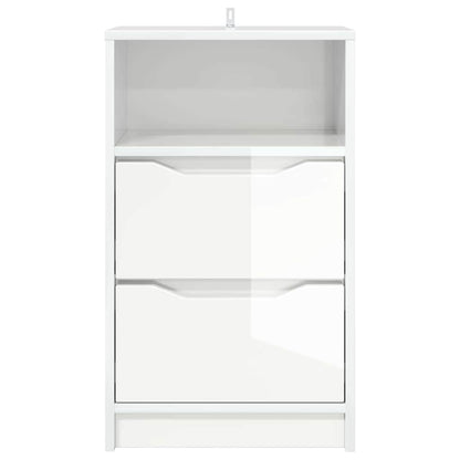 Comodini 2 pcs Bianco Lucido 40 x 30 x 467 cm Legno multistrato | homemem39