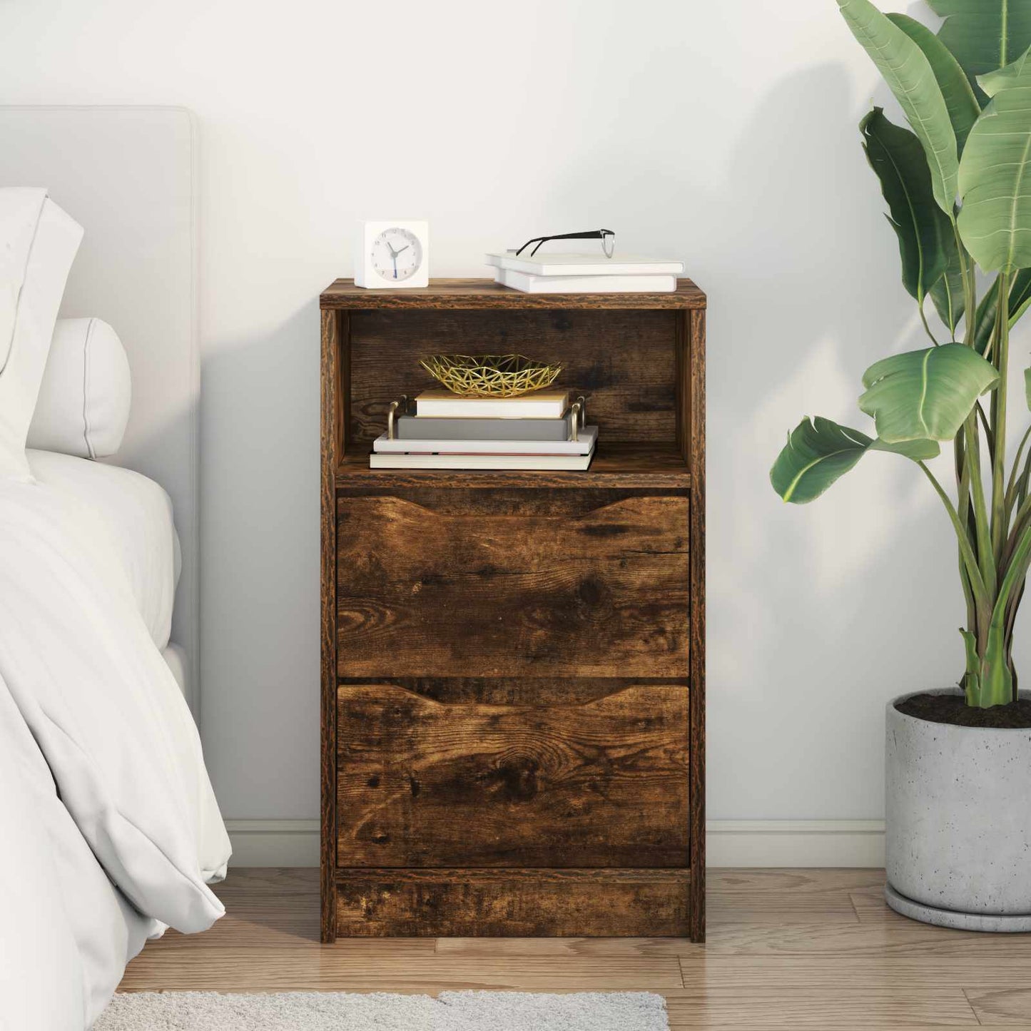Comodino Rovere fumé 40 x 30 x 467 cm Legno ingegnerizzato