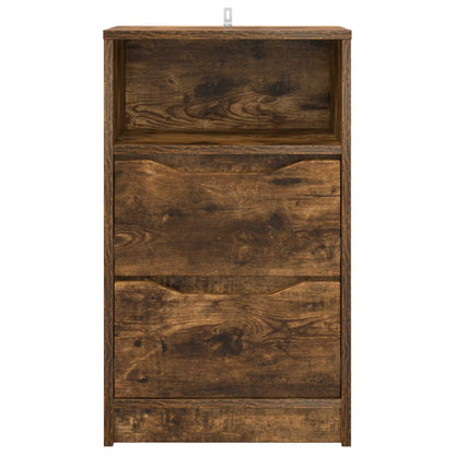 Comodini 2 pz Rovere fumé 40 x 30 x 467 cm Legno ingegnerizzato