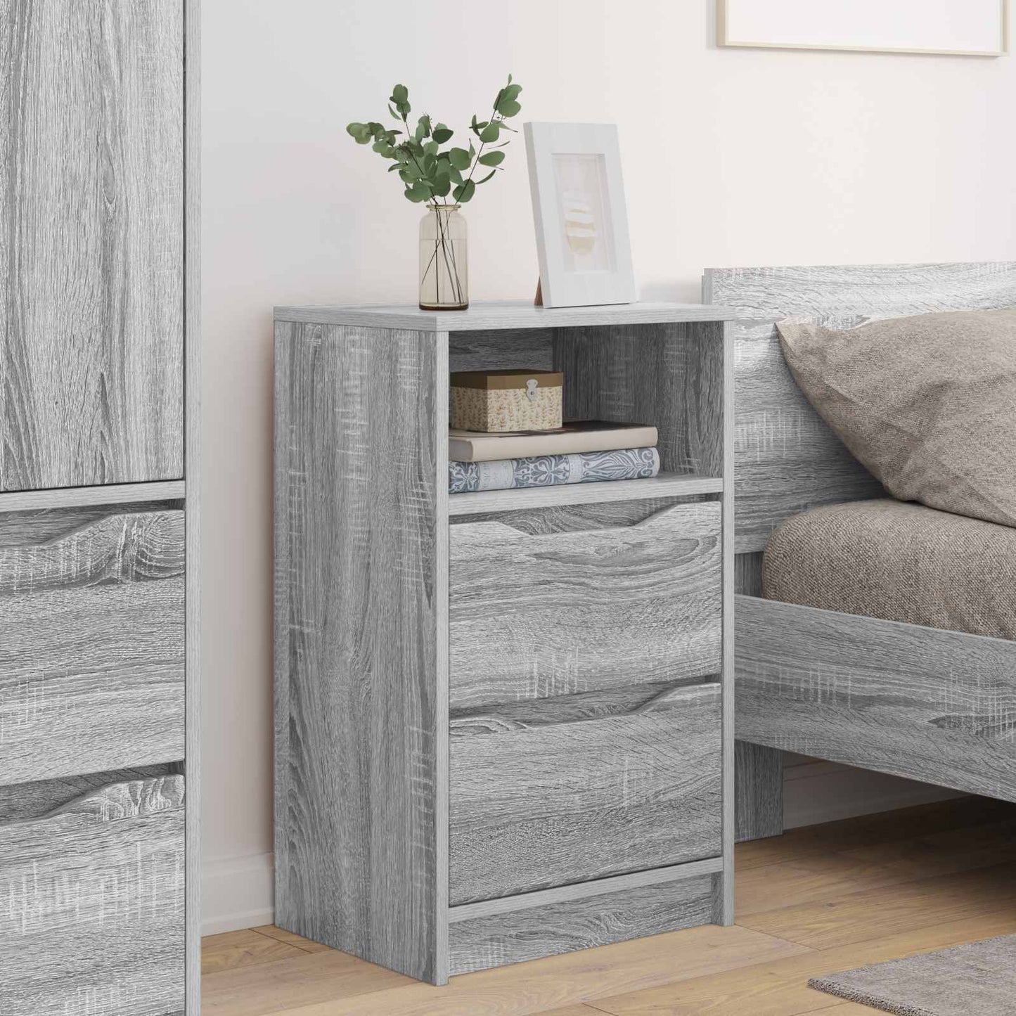Comodini 2 pz Grigio Sonoma 40 x 30 x 467 cm