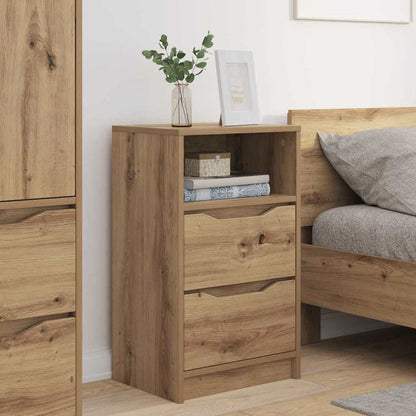 Comodini con cassetto 2 pcs Rovere artigianale 40 x 30 x 467 cm | homemem39