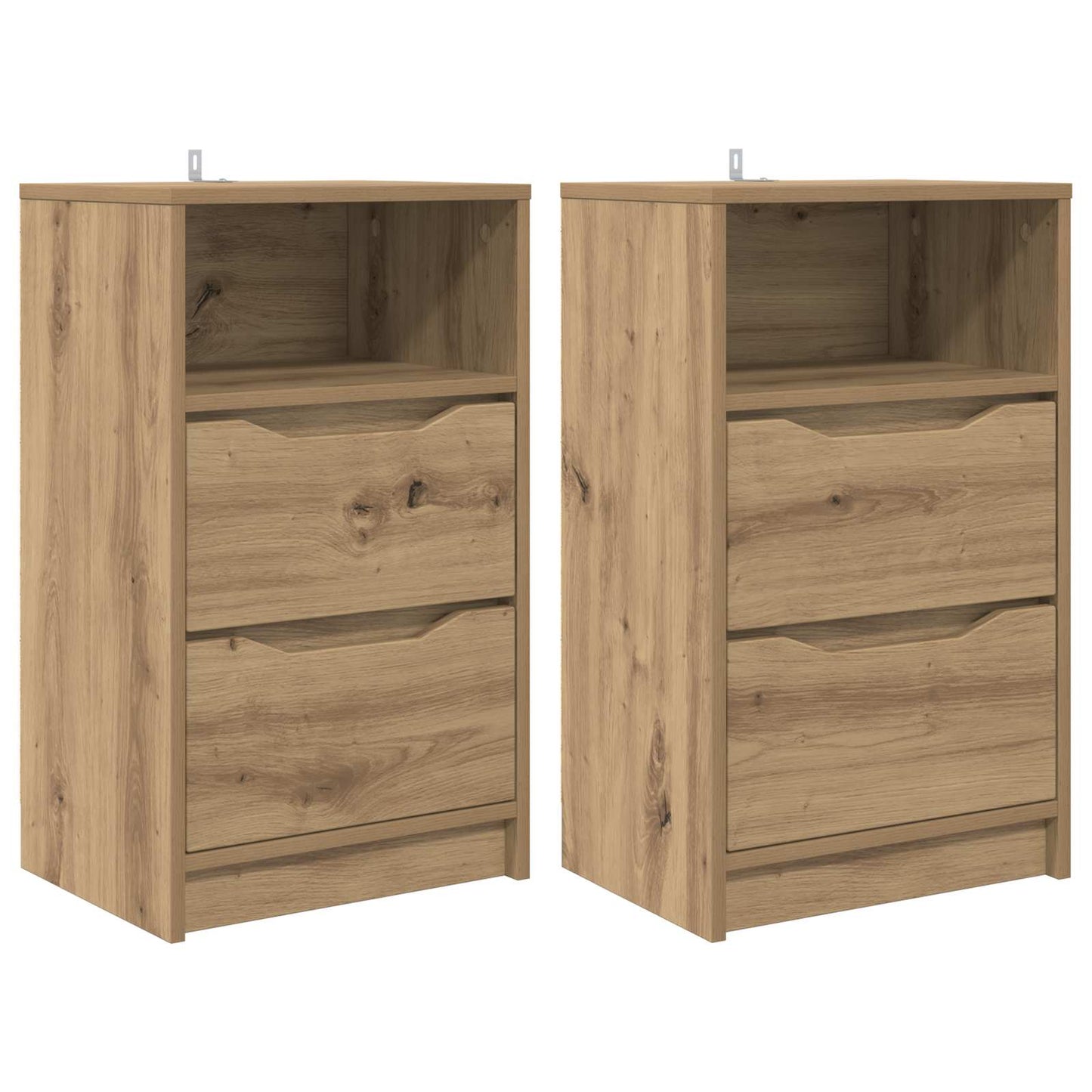 Comodini 2 pz Rovere artigianale 40 x 30 x 467 cm
