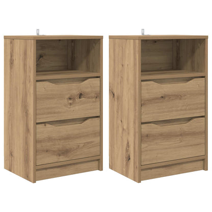 Comodini 2 pz Rovere artigianale 40 x 30 x 467 cm