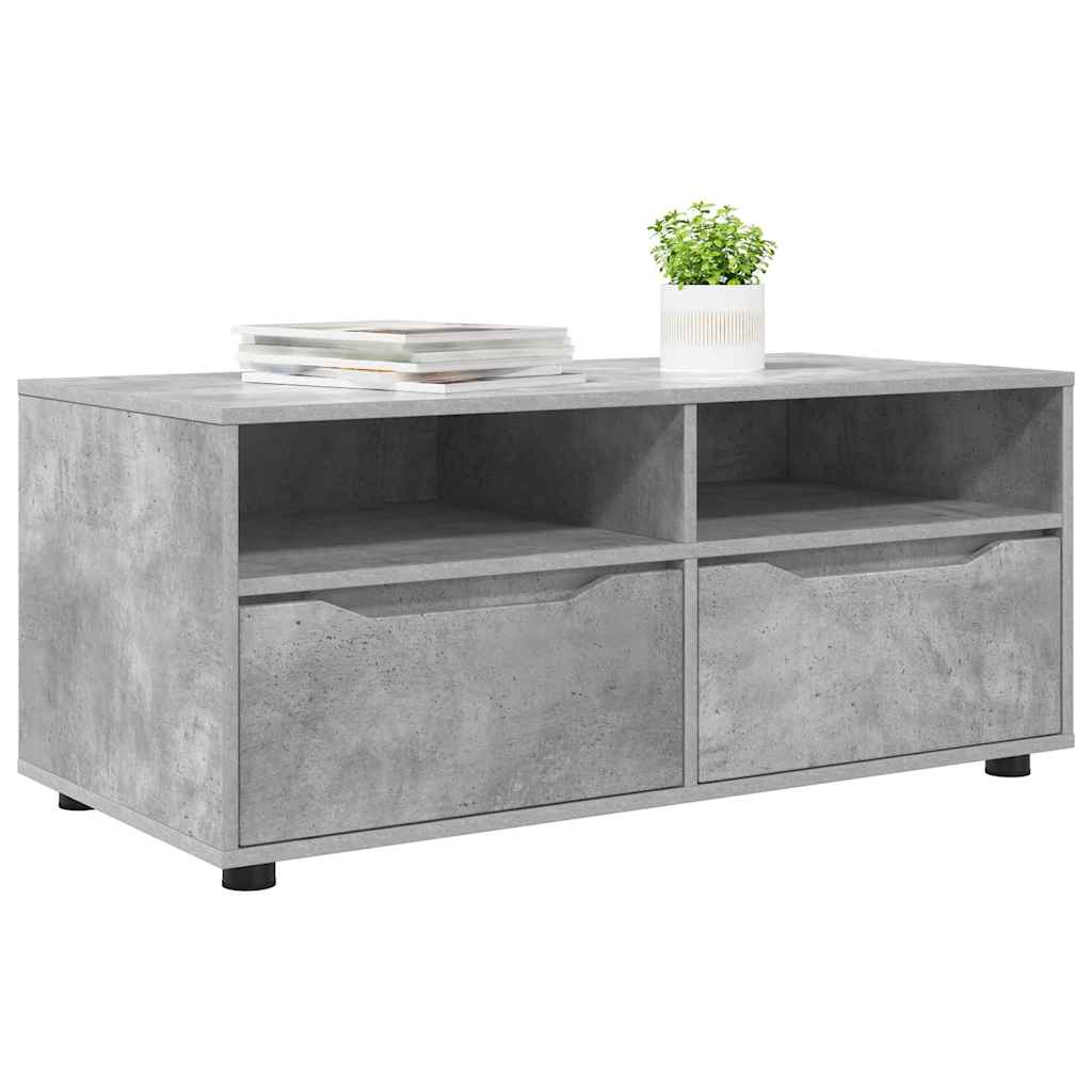 Mobile TV Grigio cemento 100 x 48 x 43 cm Legno multistrato
