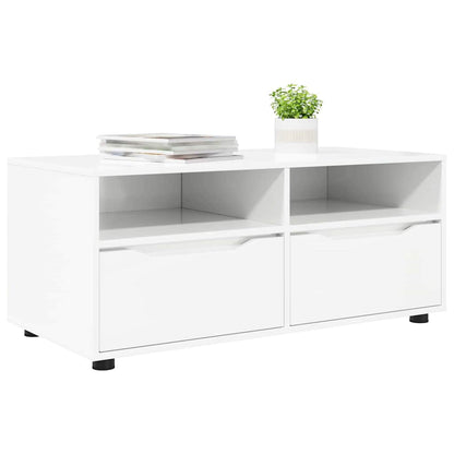 Mobile TV Bianco Lucido 100 x 48 x 43 cm Legno multistrato