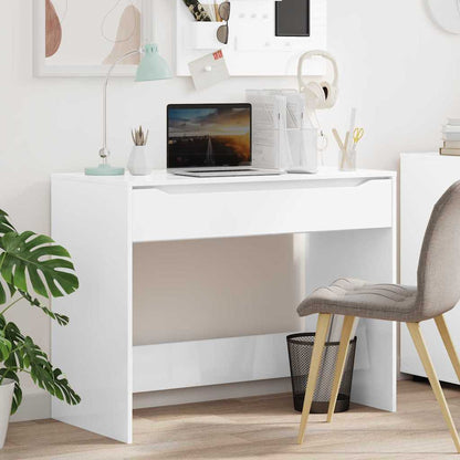 Scrivania Bianco Lucido 100 x 50 x 78 cm Legno ingegnerizzato | homemem39