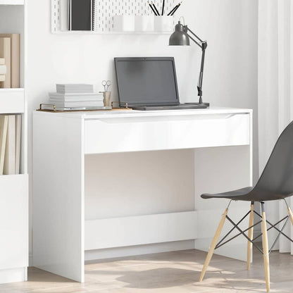 Scrivania Bianco Lucido 100 x 50 x 78 cm Legno ingegnerizzato | homemem39