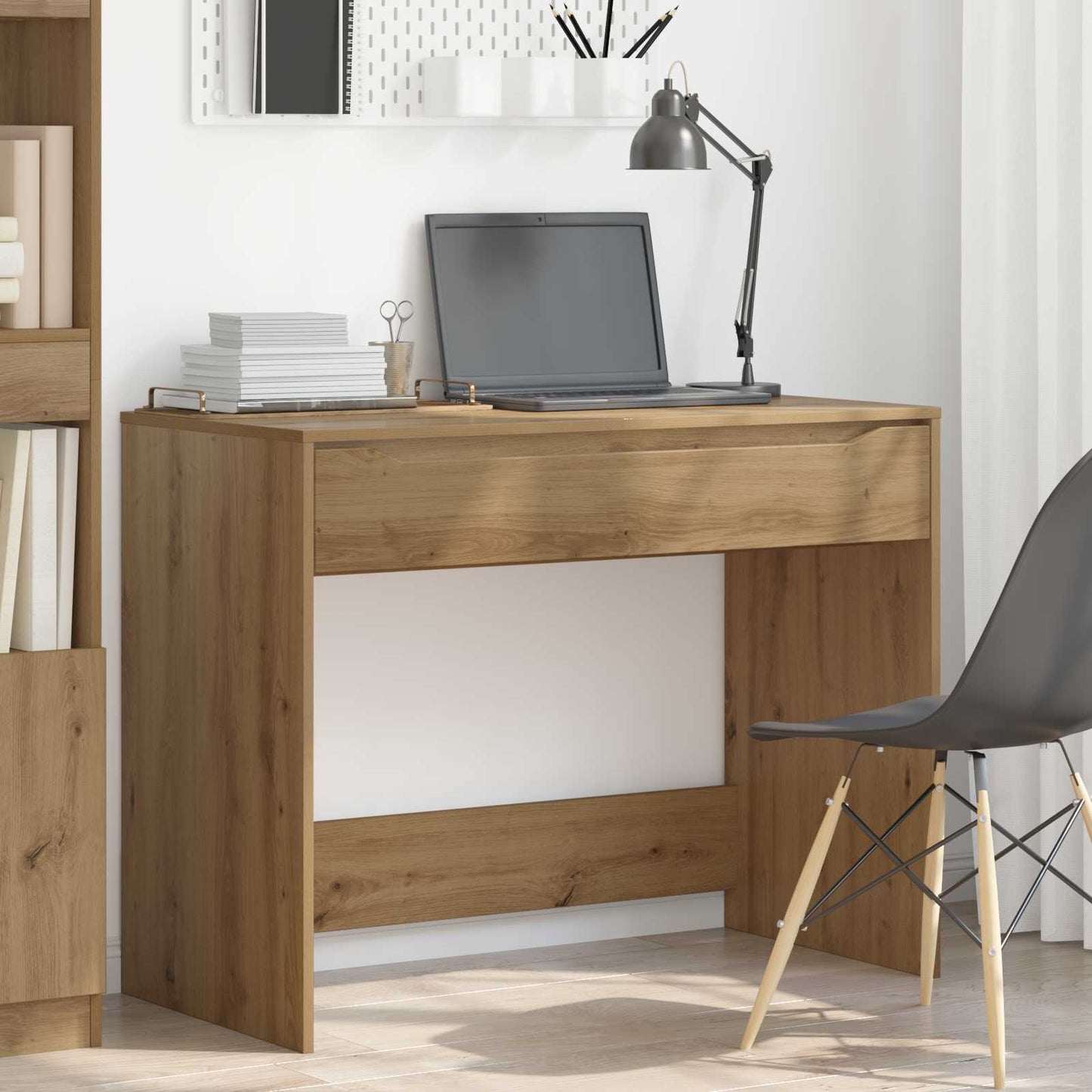 Scrivania con cassetto Rovere Artigianale Legno ingegnerizzato