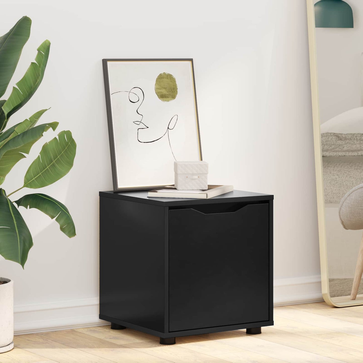 Mobile da Bagno 40,5 x 40 x 44 cm Legno ingegnerizzato Nero | homemem39