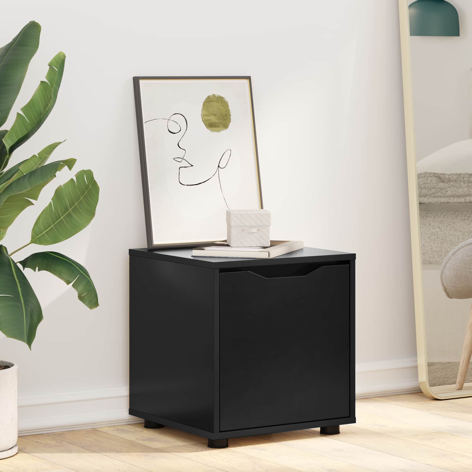 Mobile da Bagno 40,5 x 40 x 44 cm Legno ingegnerizzato Nero | homemem39