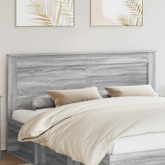 Testiera con testiera Grigio Sonoma 200 cm Legno multistrato