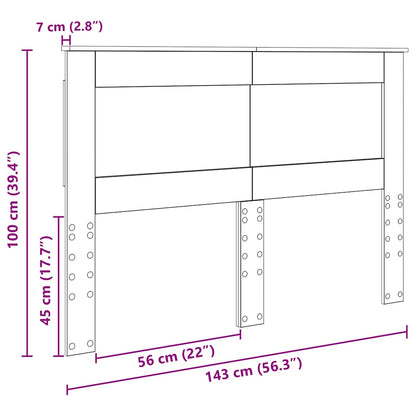 Testiera con testiera Bianco 140 cm Legno multistrato