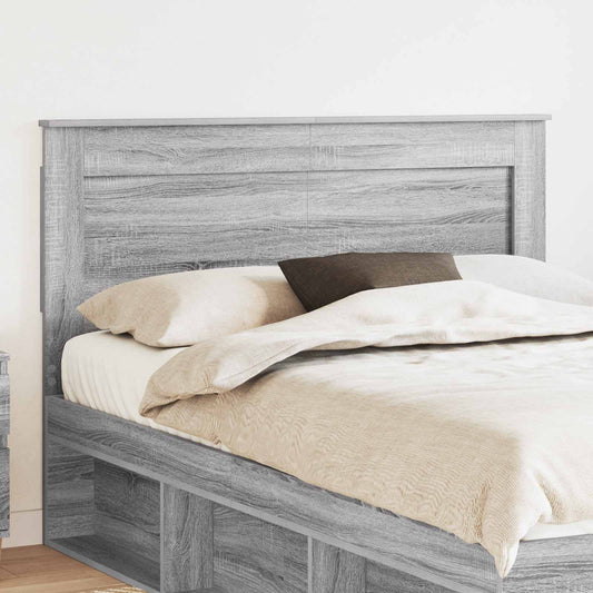 Testiera con testiera Grigio Sonoma 140 cm Legno multistrato