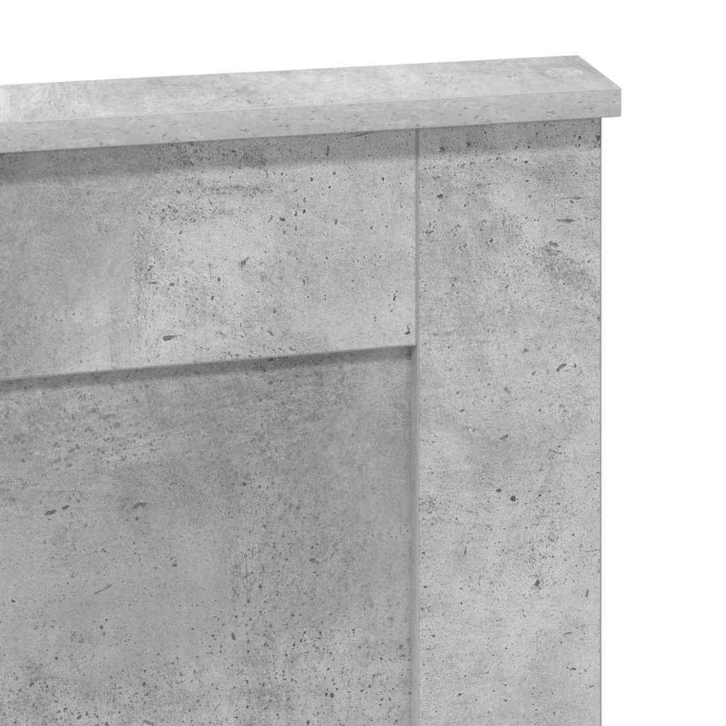 Testiera con testiera Grigio cemento 135 cm Legno multistrato