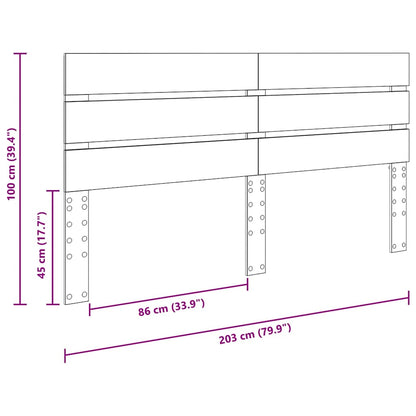 Testiera con testiera Rovere fumé 200 cm Legno multistrato