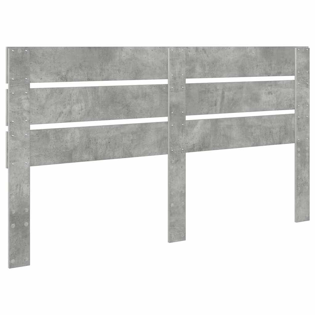 Testiera con testiera Grigio cemento 160 cm Legno multistrato