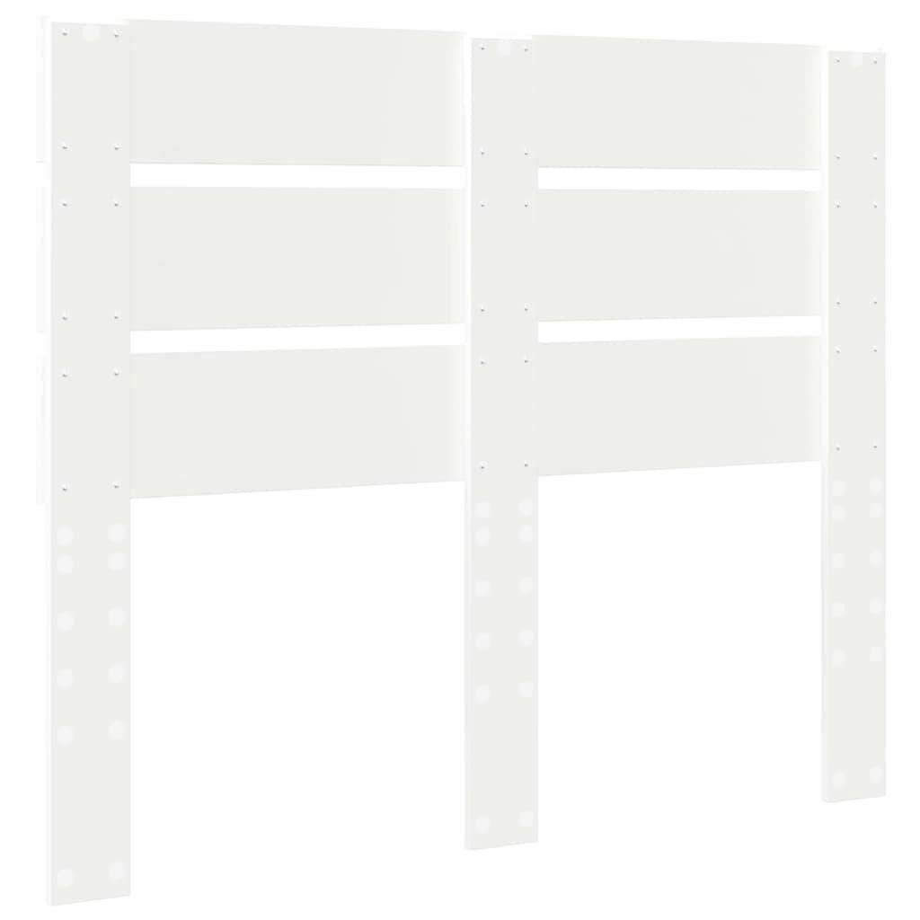 Testiera con testiera Bianco 120 cm Legno multistrato