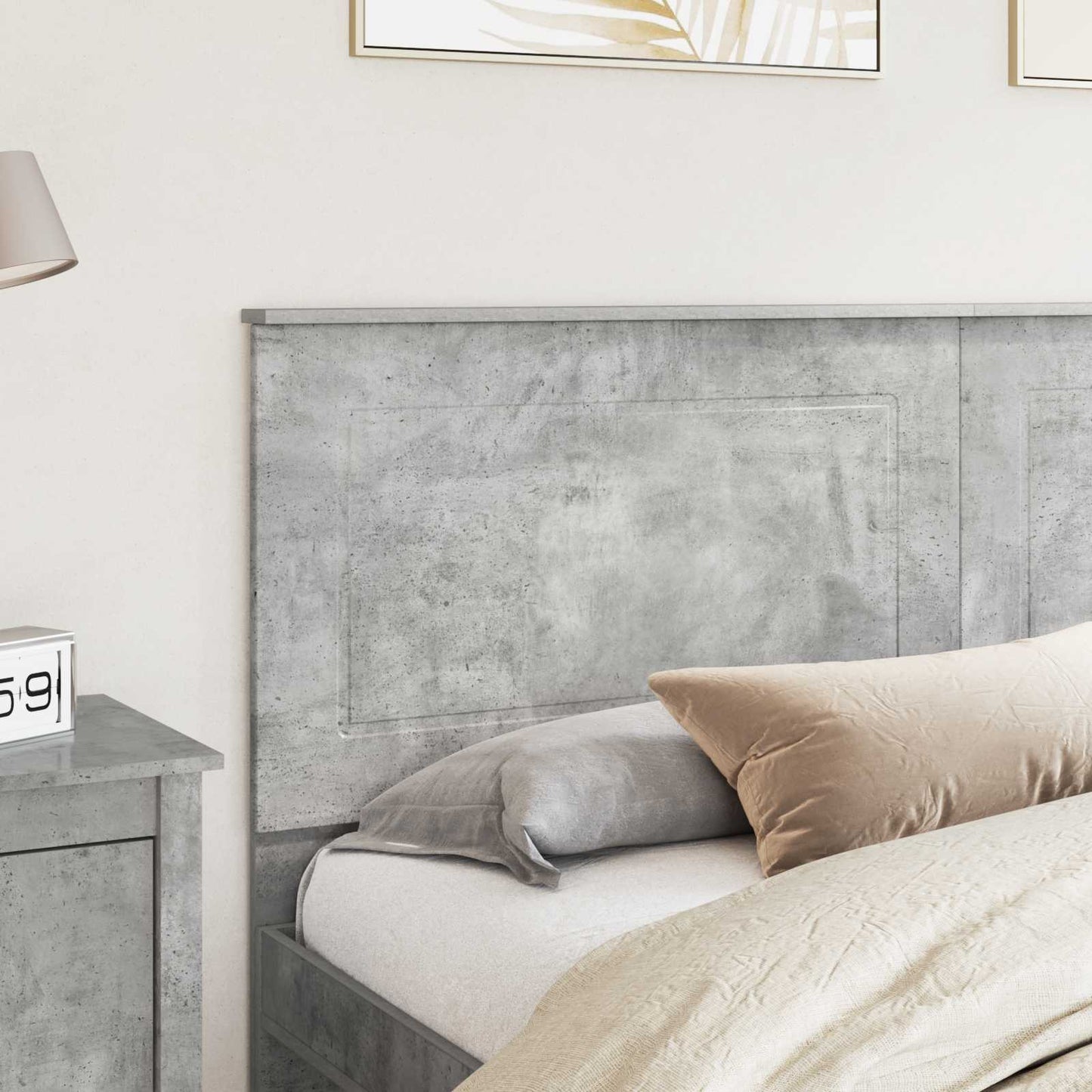 Testiera Grigio Cemento 100 cm Legno ingegnerizzato | homemem39