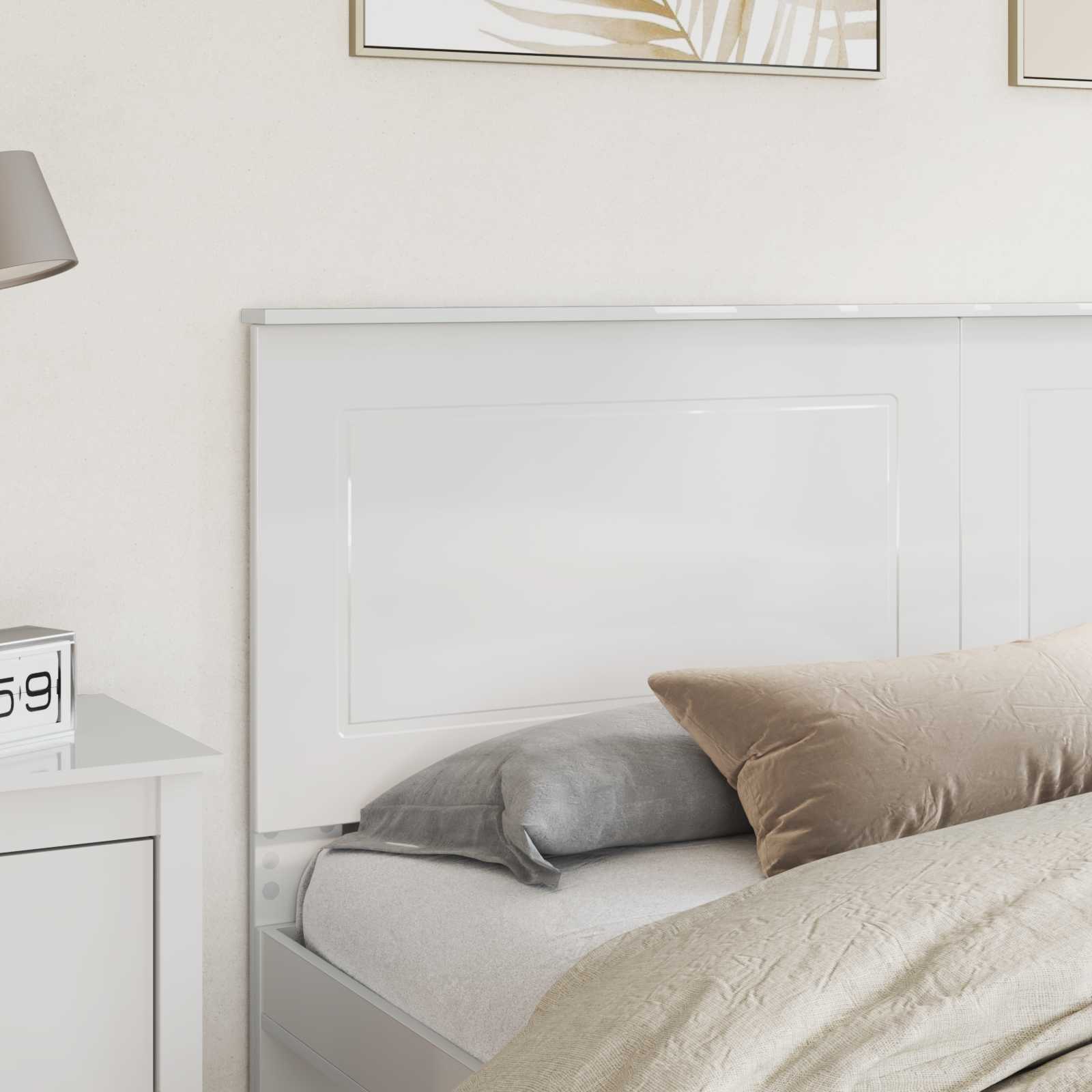 Testiera Bianco Lucido 100 cm Legno ingegnerizzato | homemem39