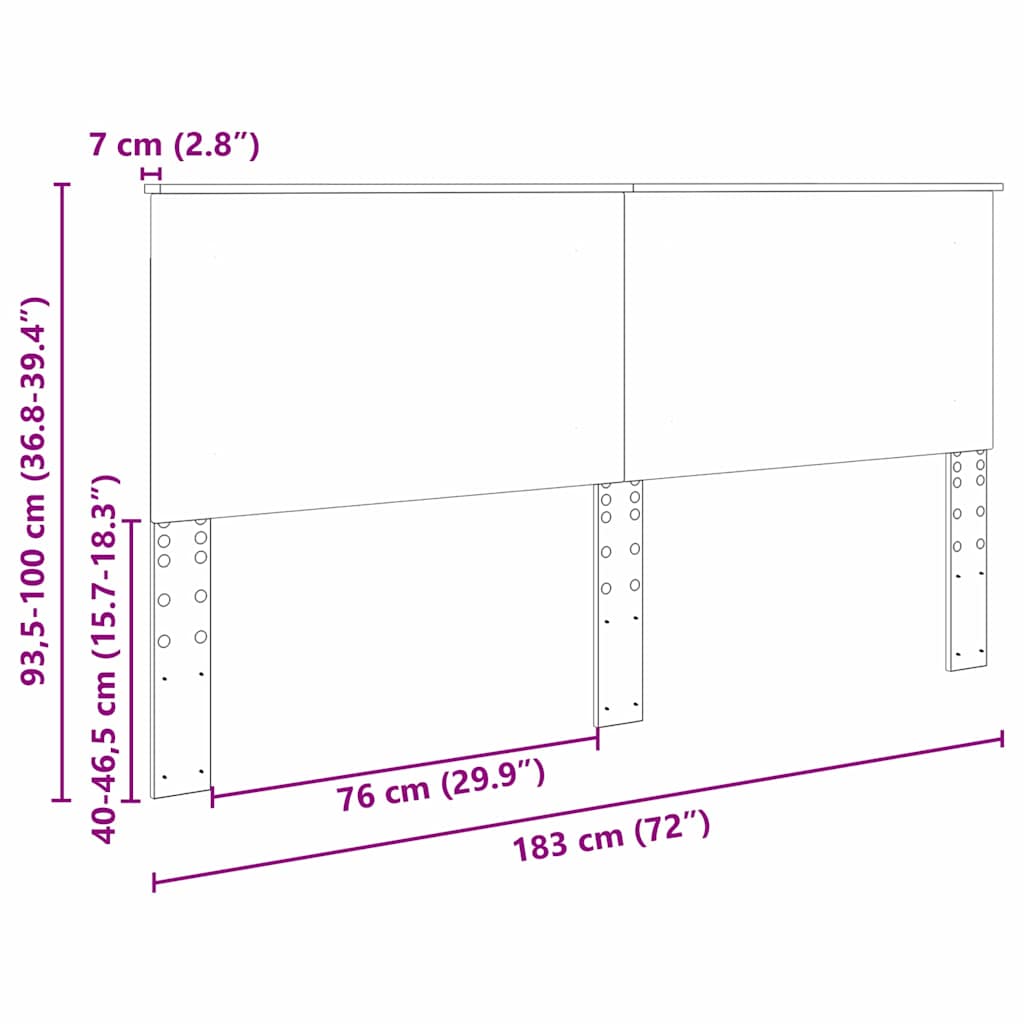 Testiera Rovere artigianale 180 cm Legno multistrato