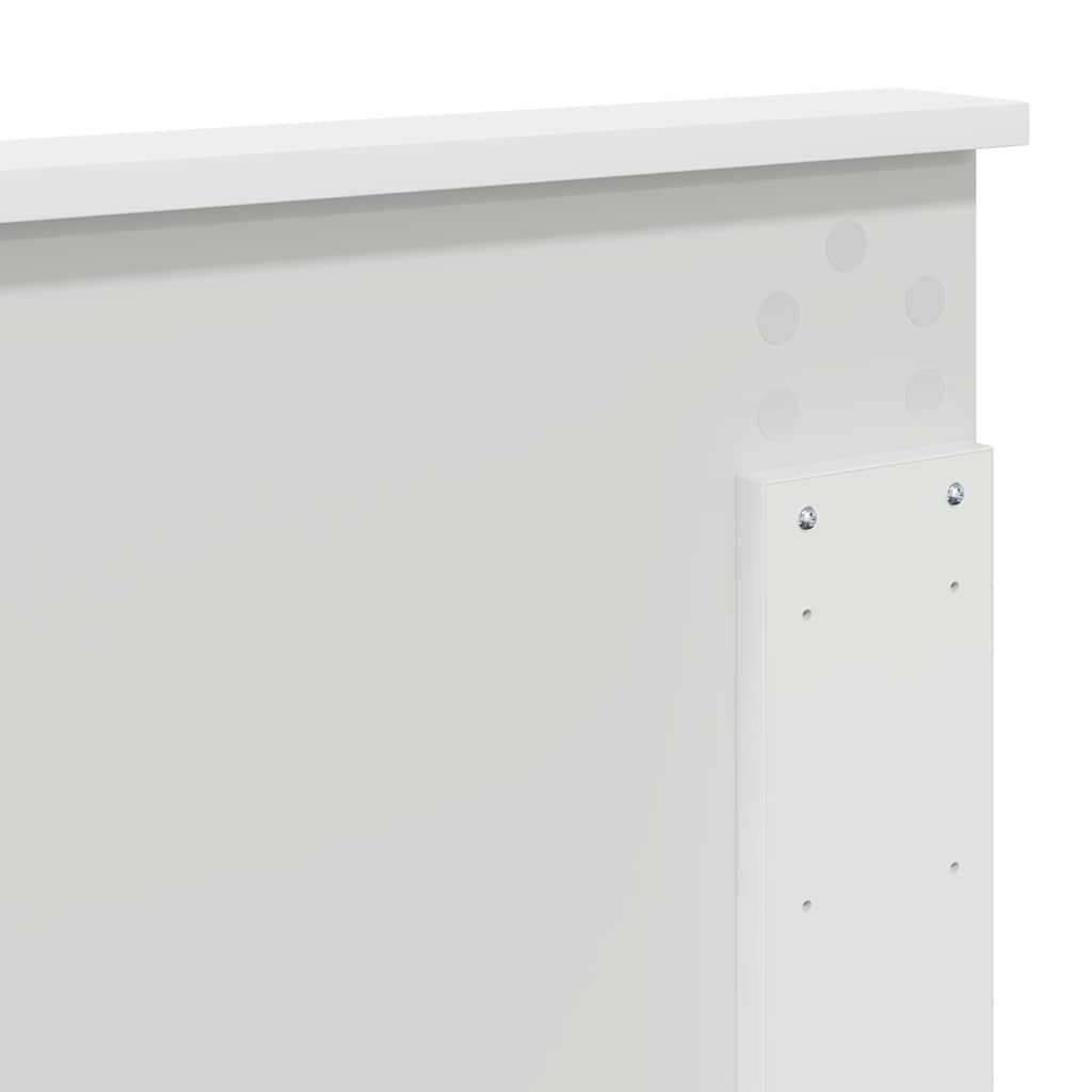 Testiera con testiera Bianco 135 cm Legno multistrato