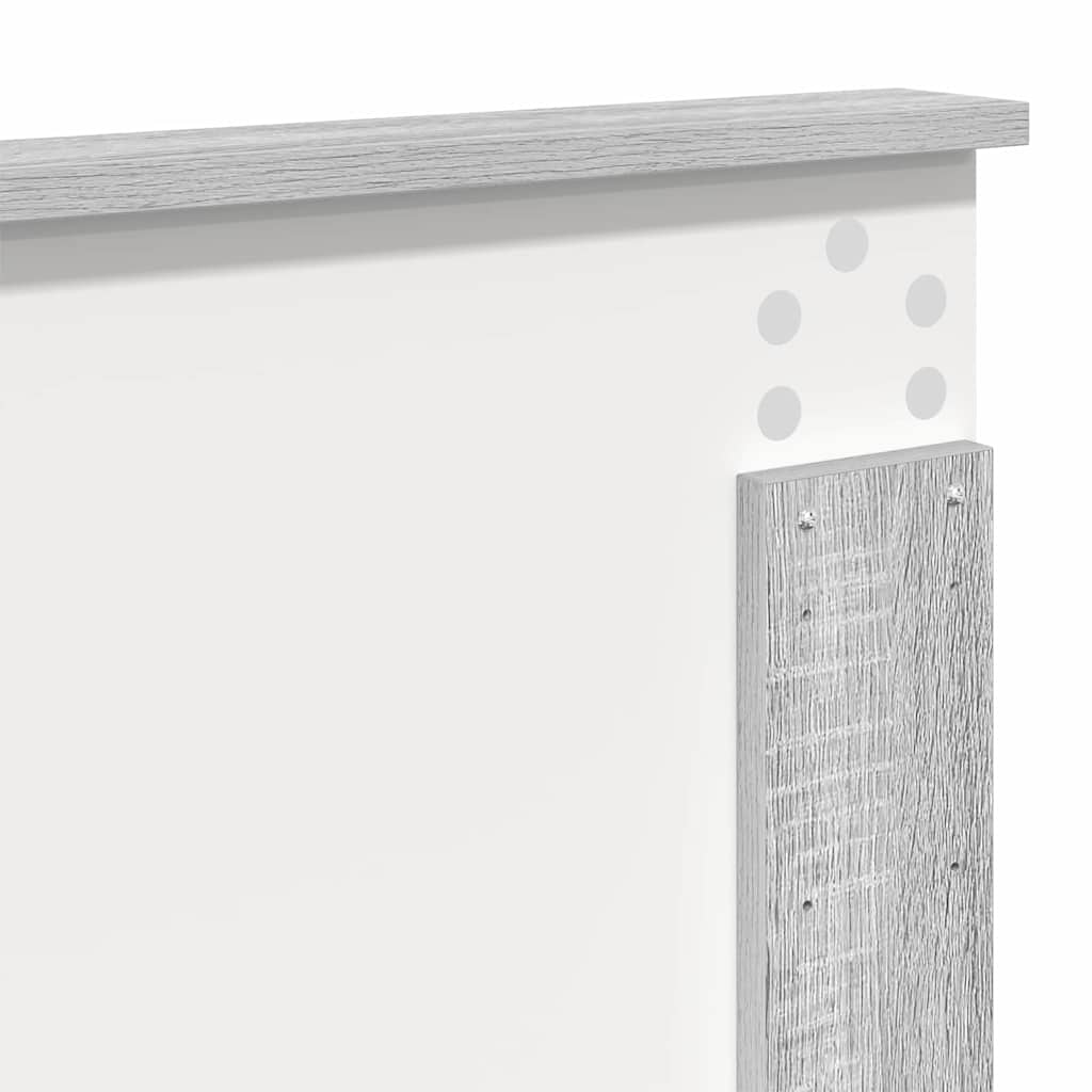 Testiera con testiera Grigio Sonoma 120 cm Legno multistrato