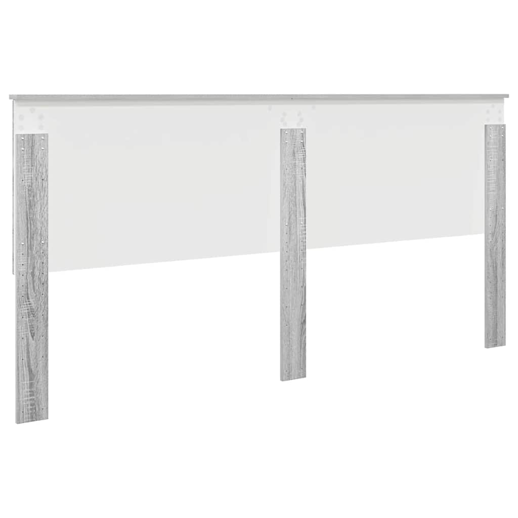 Testiera con testiera Grigio Sonoma 200 cm Legno multistrato