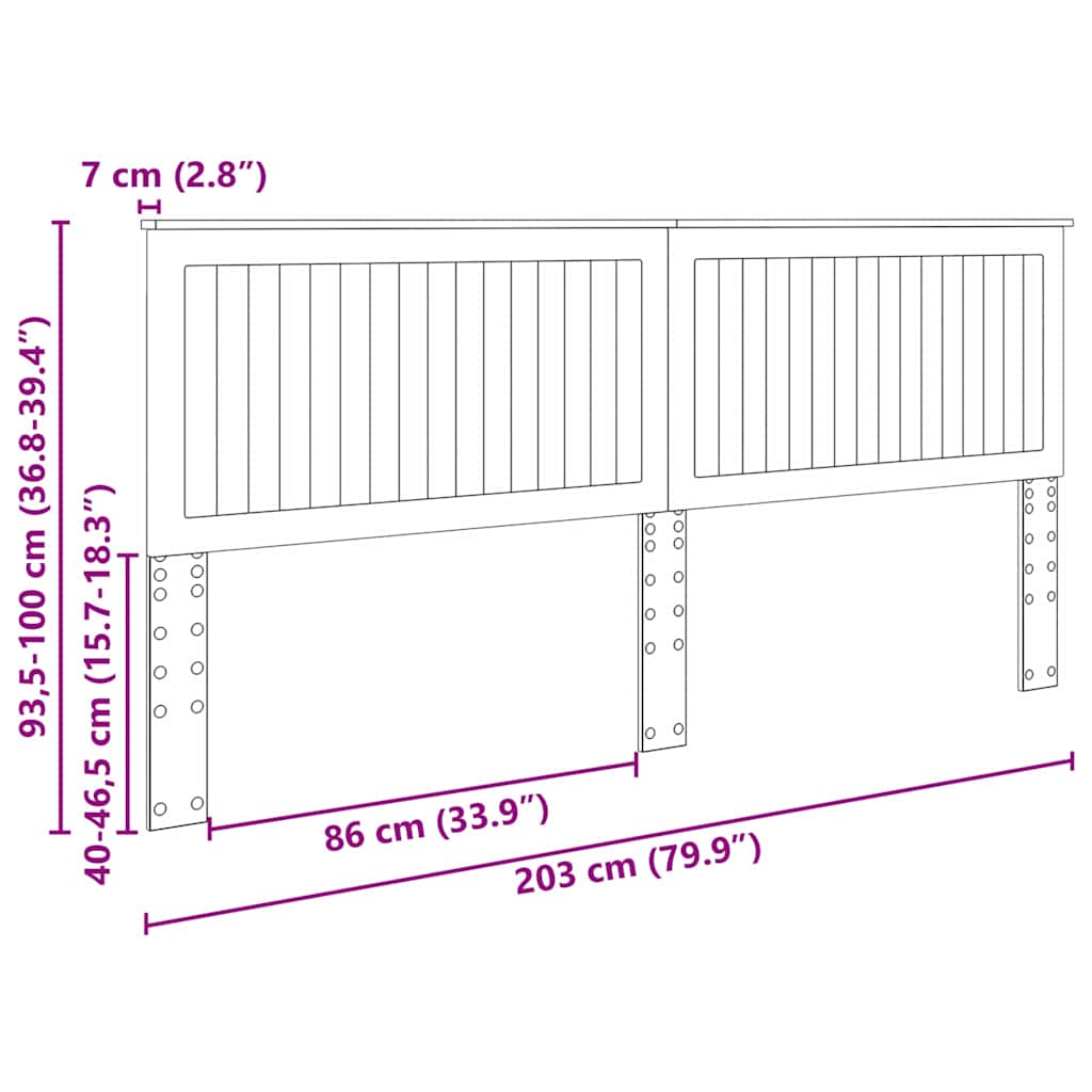 Testiera Rovere artigianale 200 cm Legno multistrato
