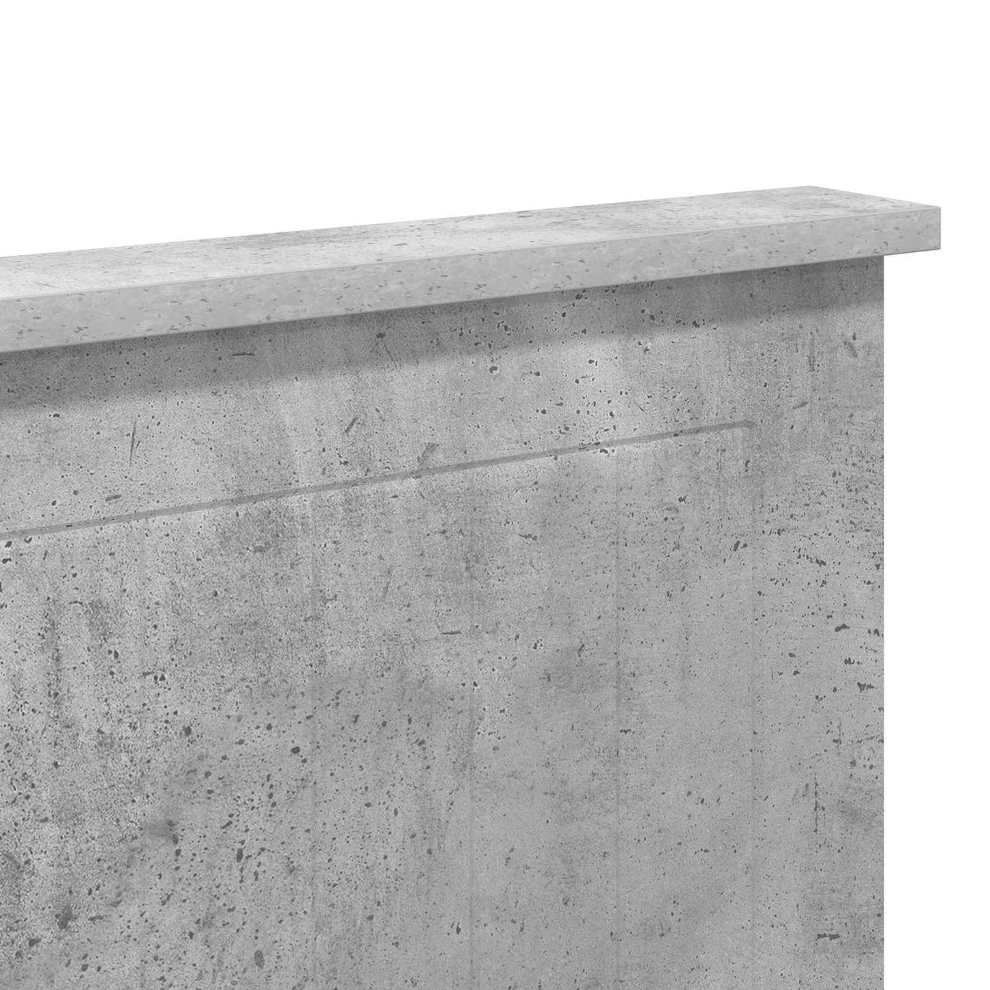 Testiera con testiera Grigio cemento 135 cm Legno multistrato | homemem39