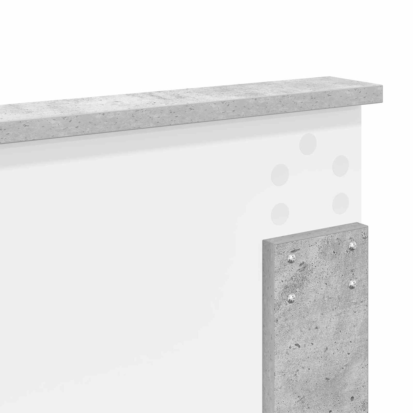 Testiera con testiera Grigio cemento 135 cm Legno multistrato | homemem39