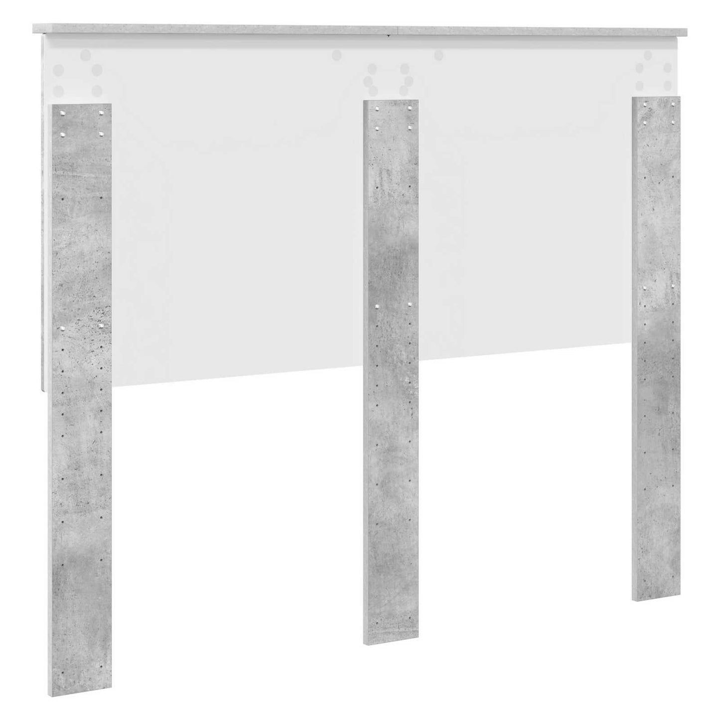 Testiera con testiera Grigio cemento 135 cm Legno multistrato | homemem39