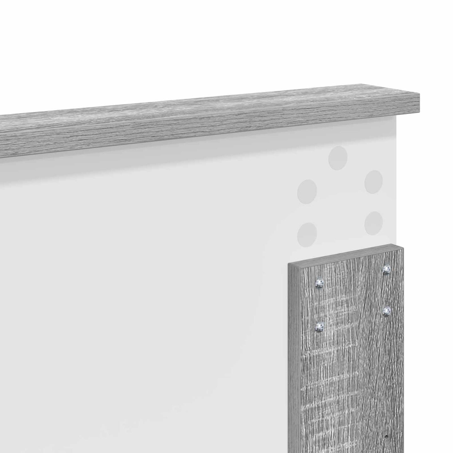 Testiera con testiera Grigio Sonoma 135 cm Legno multistrato