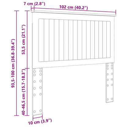 Testiera con testiera Grigio cemento 100 cm Legno multistrato | homemem39