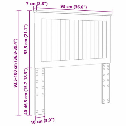 Testiera con testiera Bianco 90 cm Legno multistrato