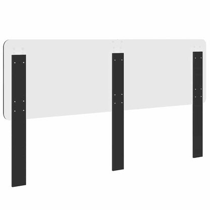 Testiera con testiera Rovere Nero 200 cm Legno multistrato