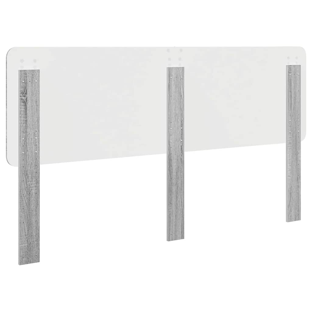 Testiera con testiera Grigio Sonoma 200 cm Legno multistrato