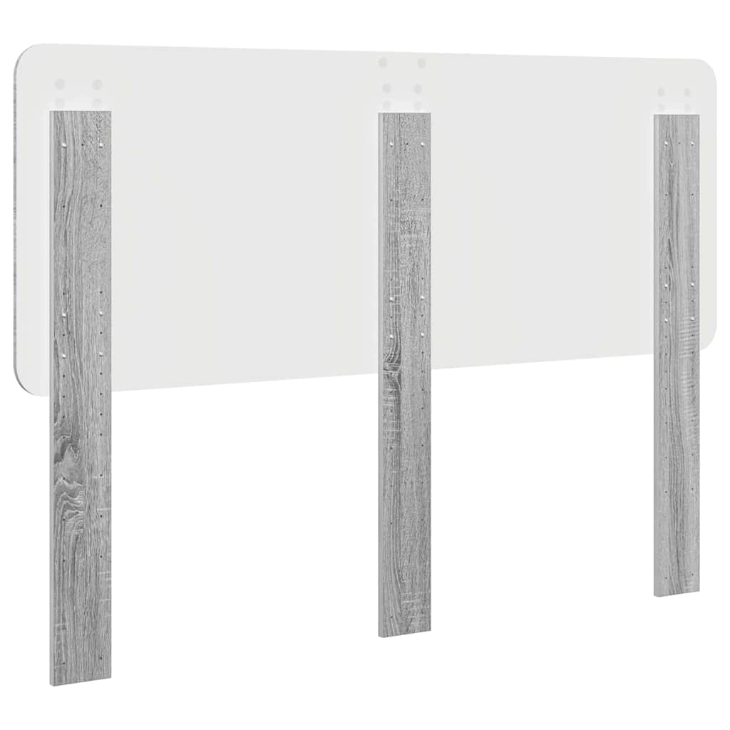 Testiera con testiera Grigio Sonoma 150 cm Legno multistrato