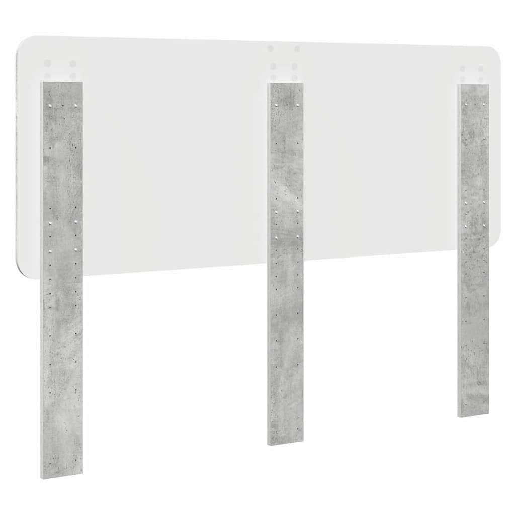 Testiera con testiera Grigio cemento 140 cm Legno multistrato