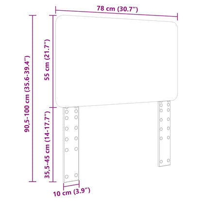 Testiera con testiera Grigio cemento 75 cm Legno multistrato