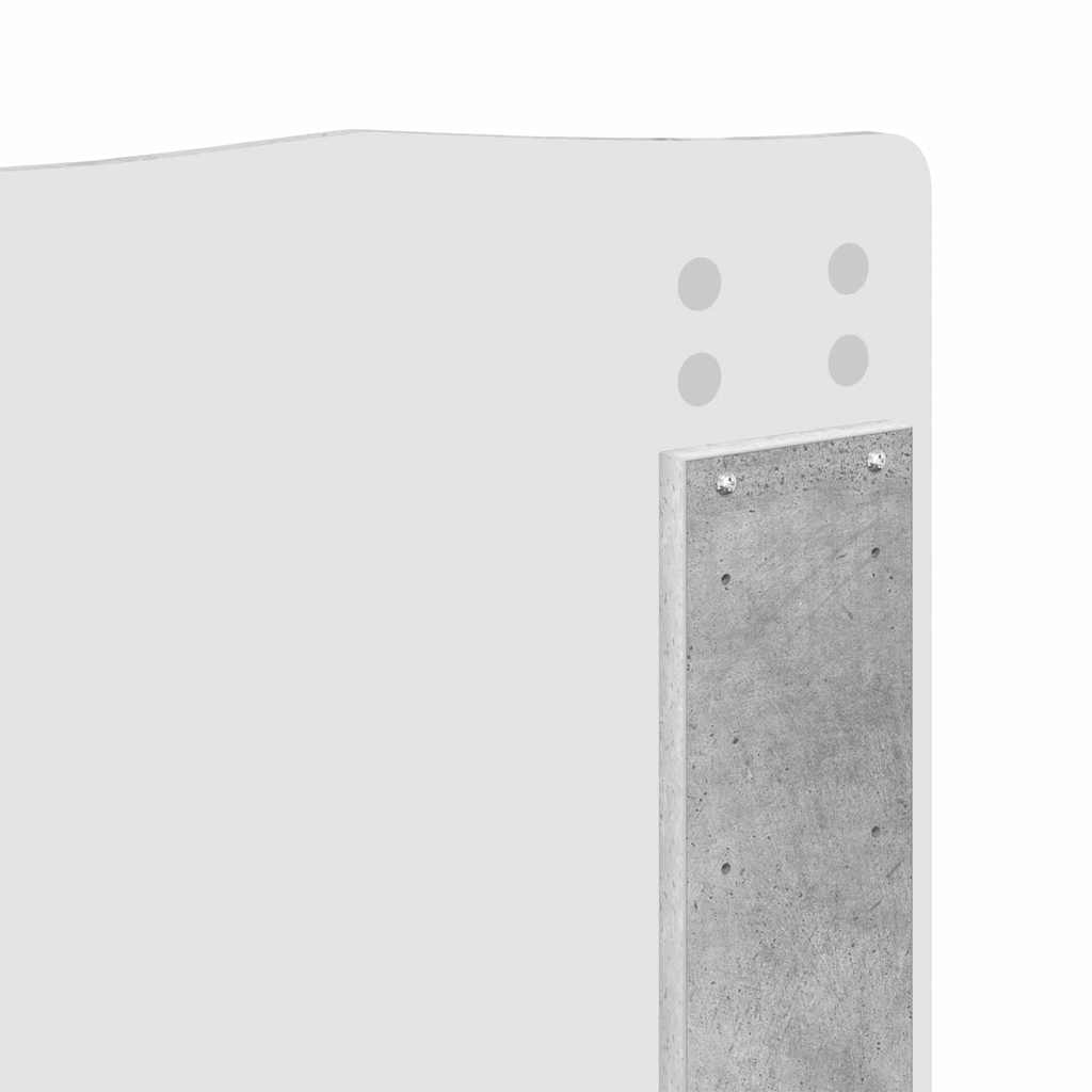 Testiera con testiera Grigio cemento 160 cm Legno multistrato
