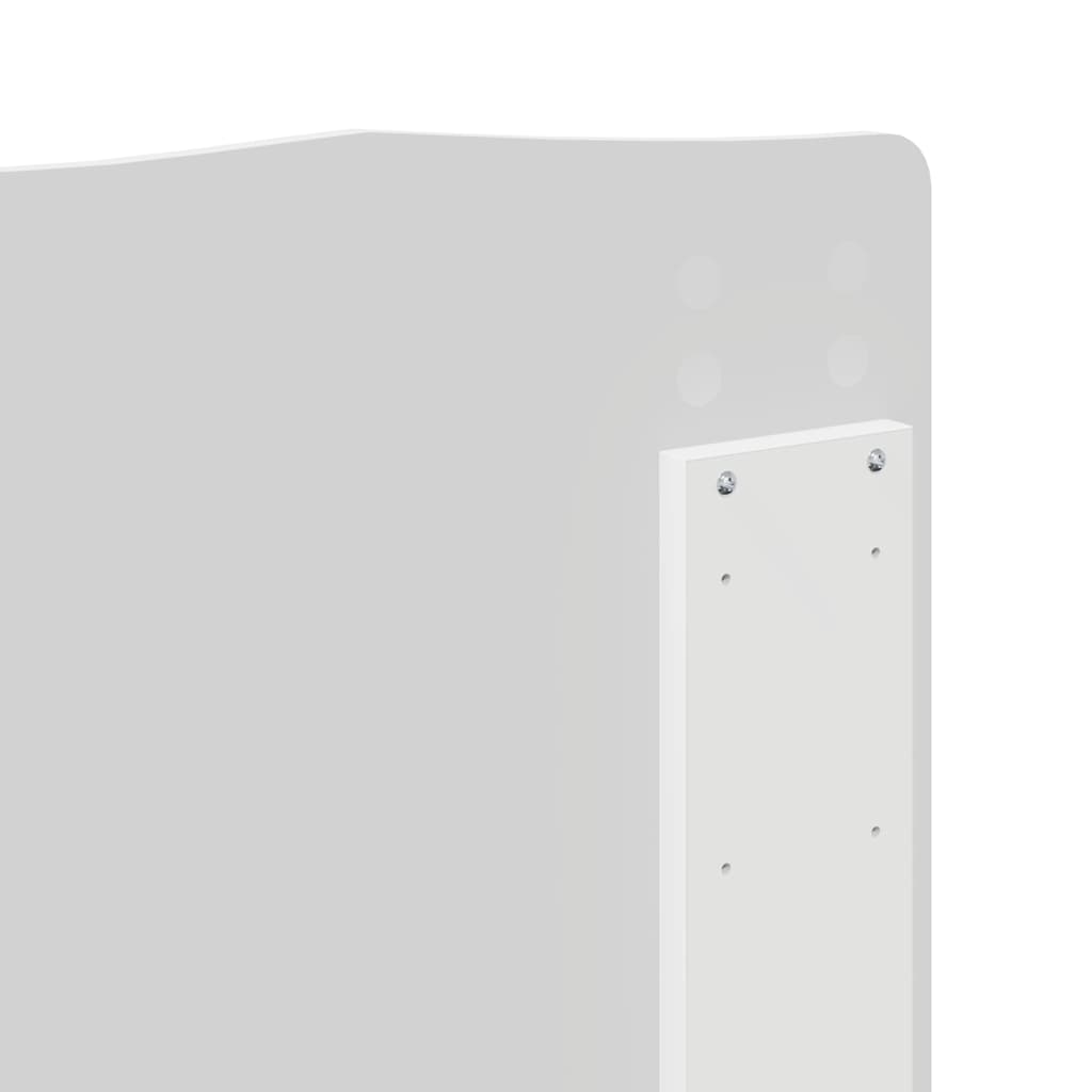 Testiera con testiera Bianco 135 cm Legno multistrato