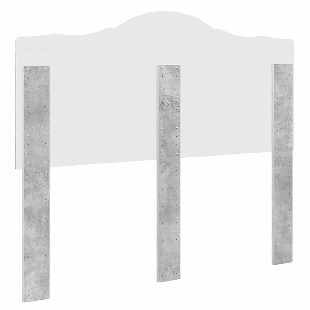 Testiera con testiera Grigio cemento 135 cm Legno multistrato