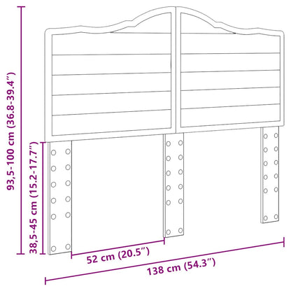Testiera con testiera Rovere fumé 135 cm Legno multistrato