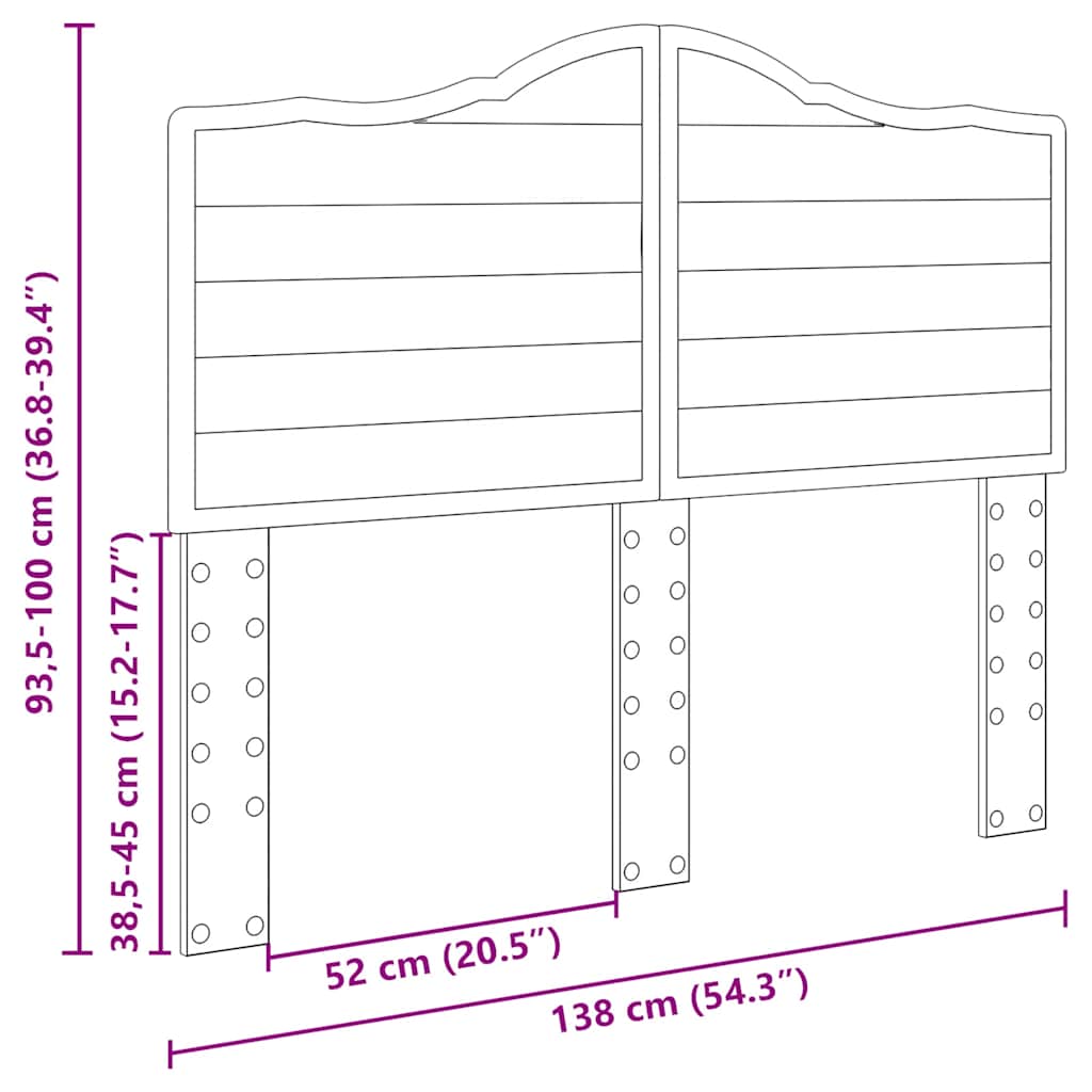 Testiera con testiera Legno vecchio 135 cm Legno multistrato