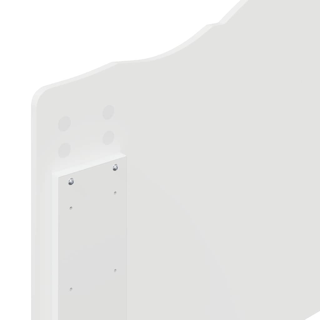 Testiera con testiera Bianco Lucido 90 cm Legno multistrato