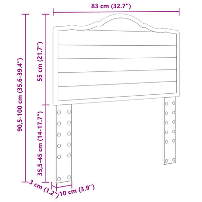 Testiera con testiera Rovere Sonoma 80 cm Legno multistrato